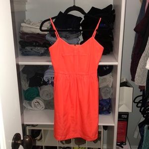 Bright orange J.Crew dress